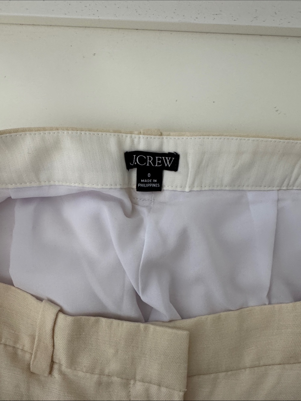 J. Crew Wide-Leg Linen Blend Pants in Light Cream - Picture 3 of 3